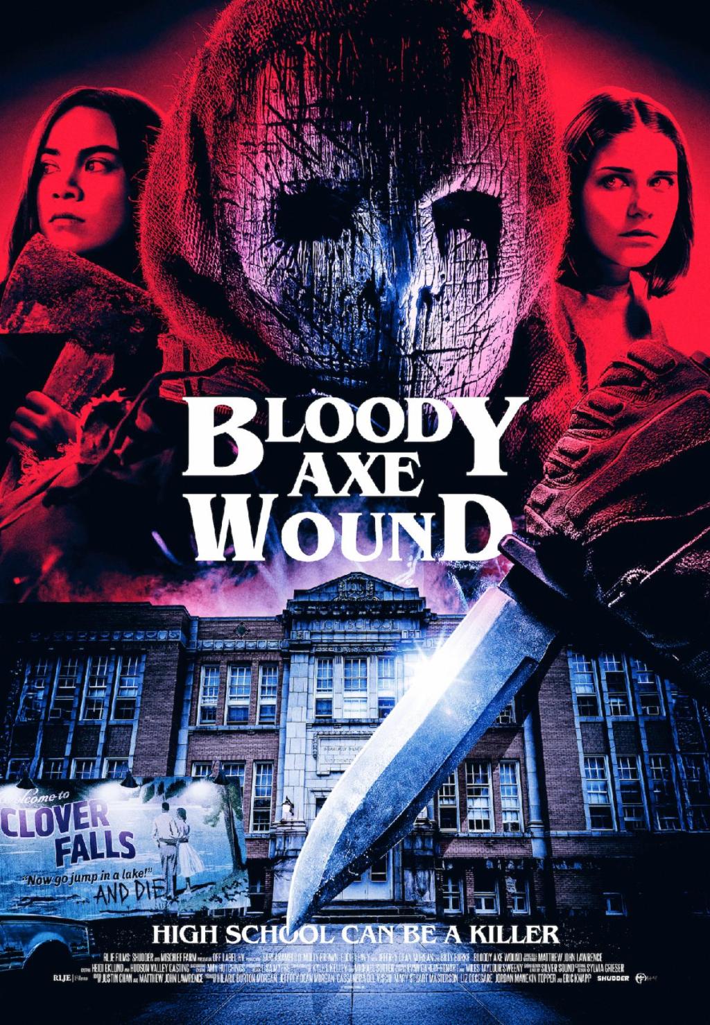 ‘BLOODY AXE WOUND’ Poster – RLJE Films/Shudder’s Killer, Coming-of-Age Comedy-Slasher | In Theaters December&nbsp;27