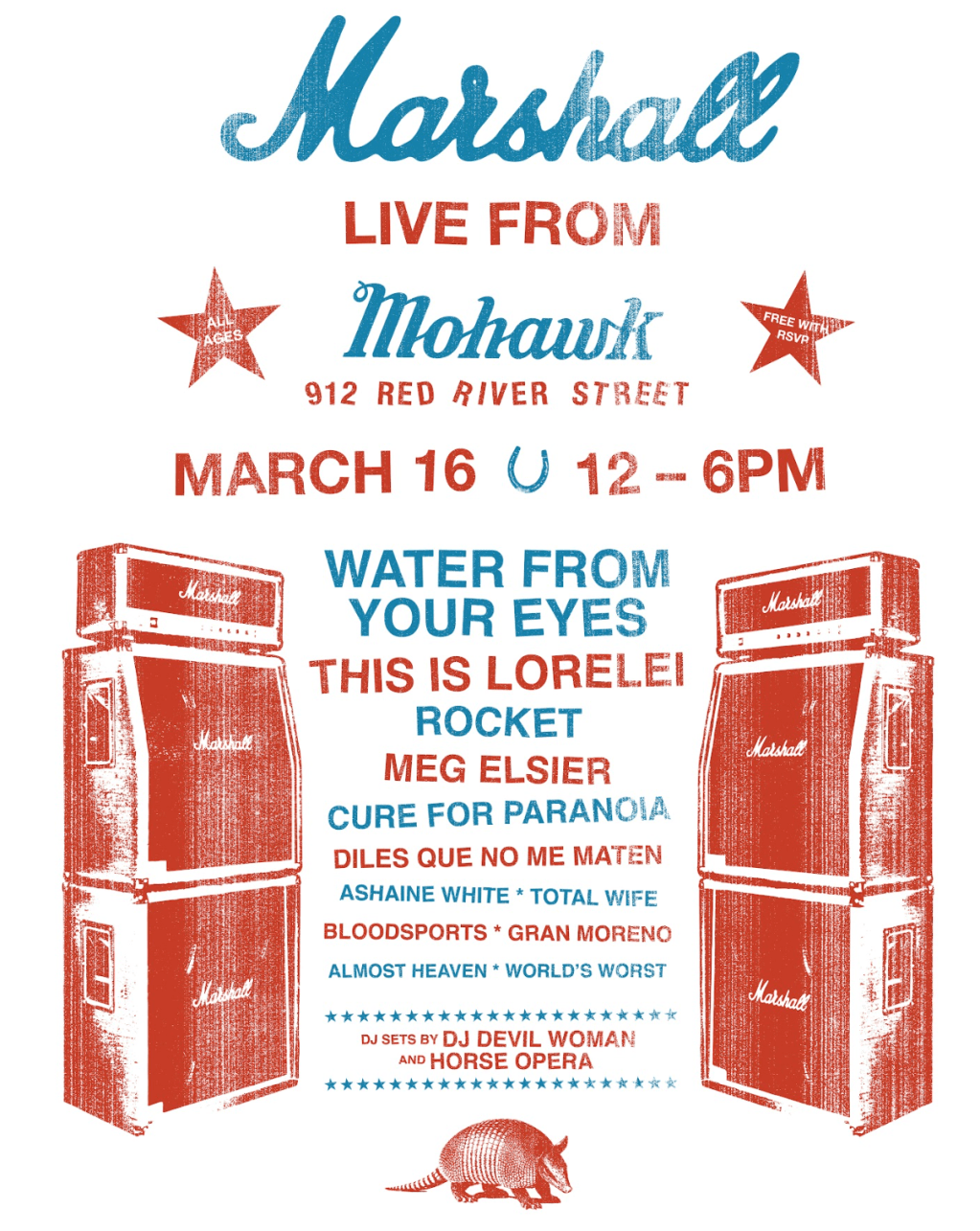 Marshall Returns to SXSW with Free Showcase at Mohawk Featuring Water from Your Eyes and&nbsp;More